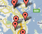 Kart Over Stavanger Treningssentere